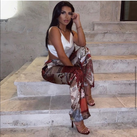 NWT Zara 2-Piece Patchwork Print Kimono And Pants Set - Picture 8 of 13